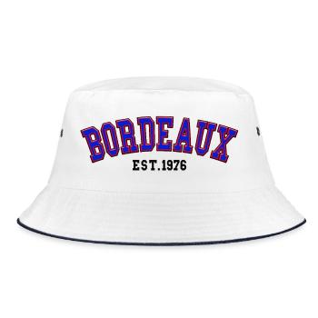 Bordeaux Est. 1976 - Bucket Hat - white/navy - Front