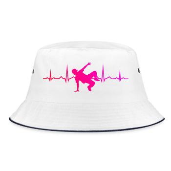 Idée cadeau pour un breakdancer avec breakdance - Bob - blanc/marine - Devant