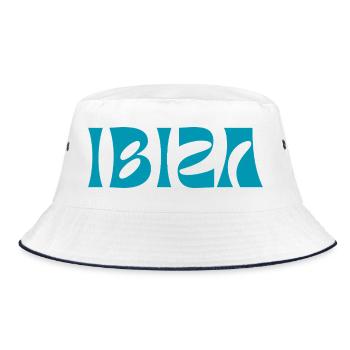 Texte sarcelle IBIZA - Bob - blanc/marine - Devant