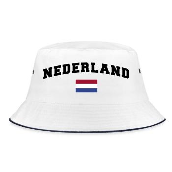 Holland Shirt - Bucket Hat - Weiß/Navy - Vorne