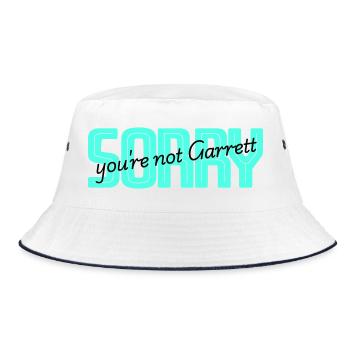 Sorry you are not Garret - Bucket Hat - Weiß/Navy - Vorne