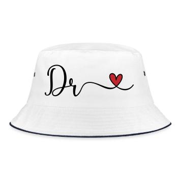 Dr - Bucket Hat - white/navy - Front