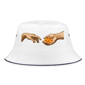 Candy Corn – The Creation – Funny Candy Corn - Bucket Hat - white/navy - Front