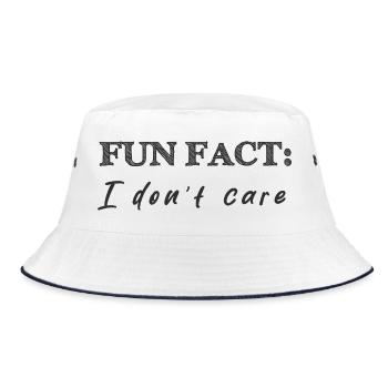 Fun fact: I don't care - funny gift idea doesn't matter - Bucket Hat - white/navy - Front