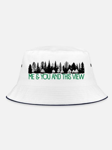 Me and you and this view-Tannenbaeume - Bucket Hat - Weiß/Navy