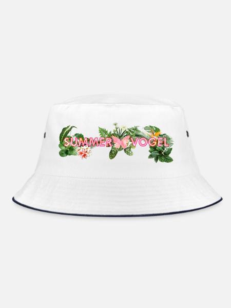 Summervogel - Bucket Hat - Weiß/Navy