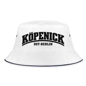 Köpenick - Ost-Berlin - Bezirk - Deutschland - Bucket Hat - Weiß/Navy - Vorne