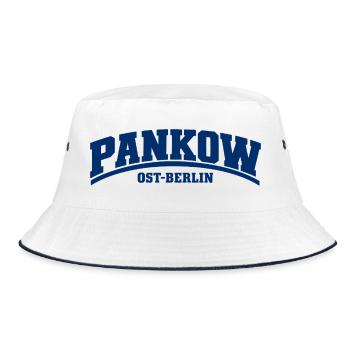 Pankow - Ost-Berlin - Bezirk - Deutschland - Bucket Hat - Weiß/Navy - Vorne