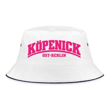 Köpenick - Ost-Berlin - Bezirk - Deutschland - Bucket Hat - Weiß/Navy - Vorne