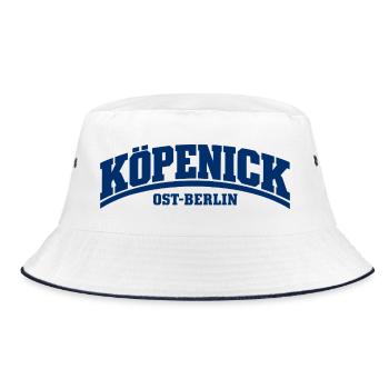 Köpenick - Ost-Berlin - Bezirk - Deutschland - Bucket Hat - Weiß/Navy - Vorne