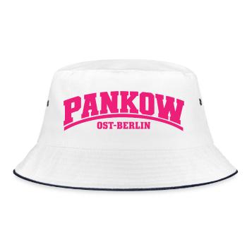 Pankow - Ost-Berlin - Bezirk - Deutschland - Bucket Hat - Weiß/Navy - Vorne
