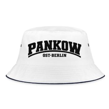 Pankow - Ost-Berlin - Bezirk - Deutschland - Bucket Hat - Weiß/Navy - Vorne