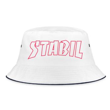 STABIL - SKATE OUTLINE - Bucket Hat - Weiß/Navy - Vorne