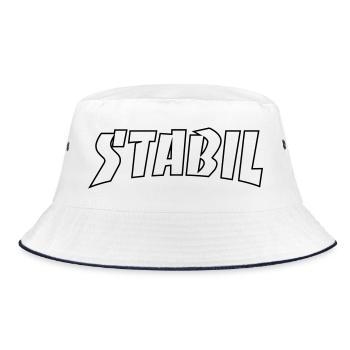 STABIL - SKATE OUTLINE - Bucket Hat - Weiß/Navy - Vorne