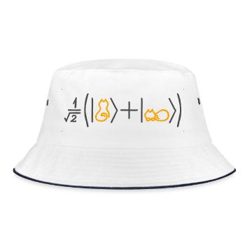 Keine Katzen wurden verletzt (für helle Hintergründe) - Bucket Hat - Weiß/Navy - Vorne