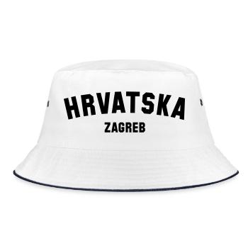 ZAGREB Hrvatska - Kroatien - Croatia - Bucket Hat - white/navy - Front