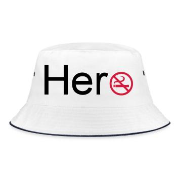 Hero (Quit Smoking) - Bucket Hat - white/navy - Front