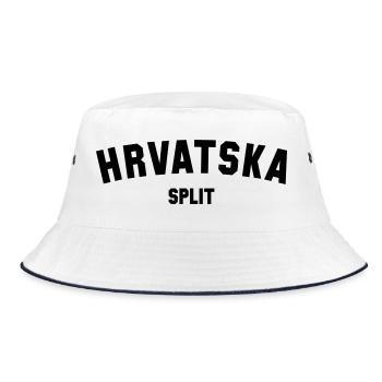 SPLIT, Hrvatska, Croatia, Croatia - Bucket Hat - white/navy - Front
