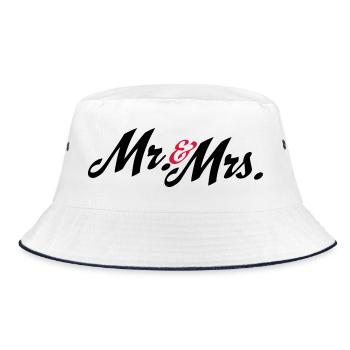 Super design pour les jeunes mariés, M. et Mme - Bob - blanc/marine - Devant