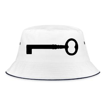 An old key - Bucket Hat - white/navy - Front