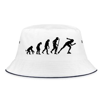 Änderungen im Einklang Eisschnelllauf - Bucket Hat - Weiß/Navy - Vorne