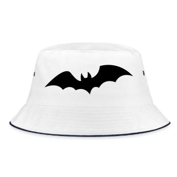 bat - Bucket Hat - white/navy - Front