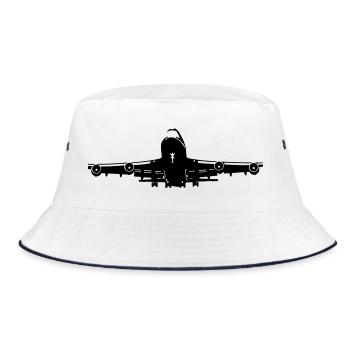 747 - Bucket Hat - Weiß/Navy - Vorne