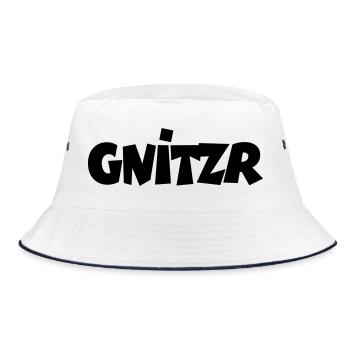 Gnitzer Schwabe Schwäbisch - Bucket Hat - Weiß/Navy - Vorne