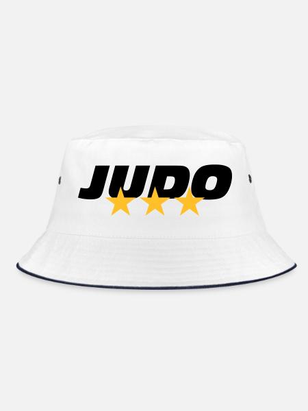 [ Judo ] - Bucket Hat - white/navy - Front