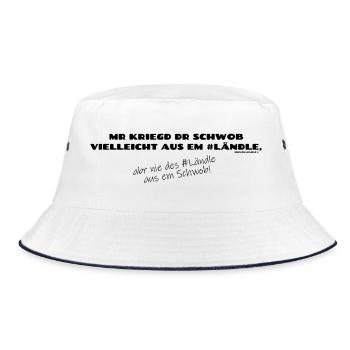 Der Schwabe trägt immer seine Heimat im Herzen - Bucket Hat - Weiß/Navy - Vorne
