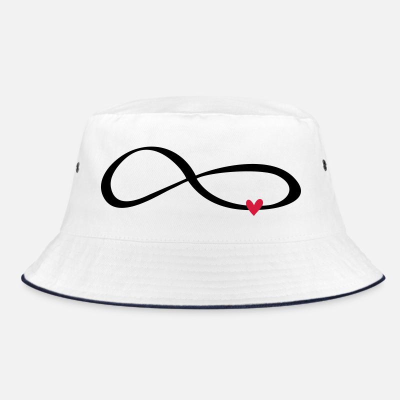 Infinity sign symbol gift love Bucket Hat