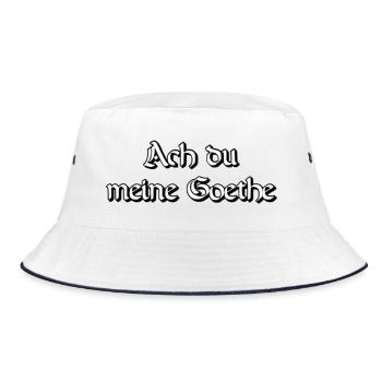 Oh my Goethe. Oh my goodness pun. - Bucket Hat - white/navy - Front