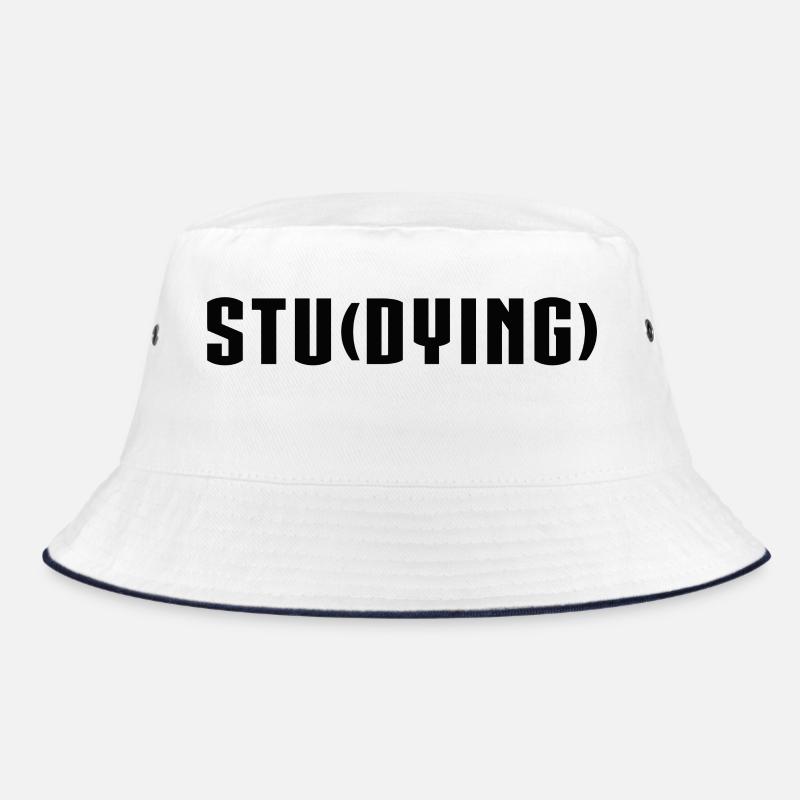 Das Studium von Sterben - Bucket Hat - Weiß/Navy