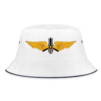 Military pilot - Bucket Hat - white/navy - Front