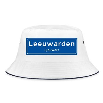 Panneau du nom de lieu Leeuwarden - Bob - blanc/marine - Devant
