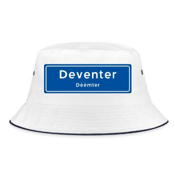 Panneau de nom de lieu Deventer - Bob - blanc/marine - Devant