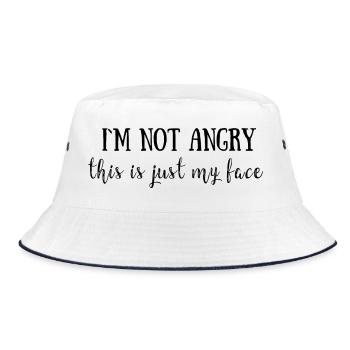 Lustige Zitate - Bucket Hat - Weiß/Navy - Vorne