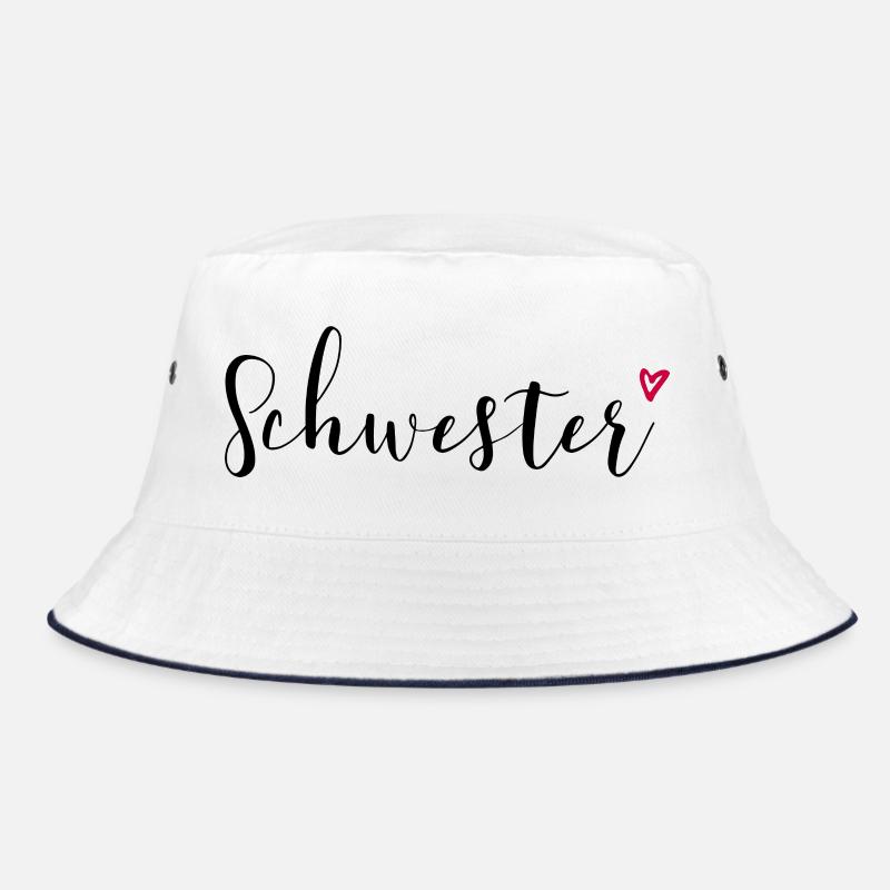 Schwester Herz Geschenkidee Bucket Hat
