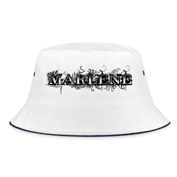 MARLENE - Bucket Hat - Weiß/Navy - Vorne