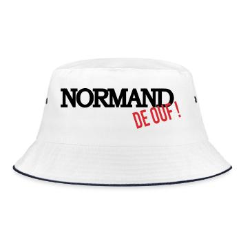 Normand de ouf (noir) - Bob - blanc/marine - Devant