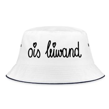Ois leiwand! Dialekt Mundart Wien Österreich - Bucket Hat - Weiß/Navy - Vorne