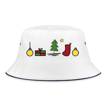 Des symboles amusants pour Noël - Bob - blanc/marine - Devant