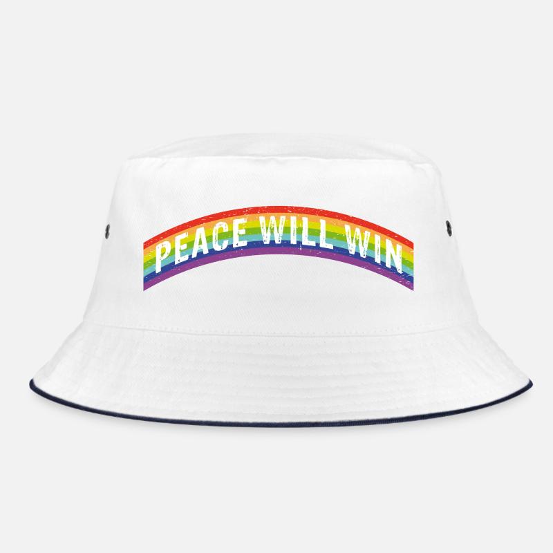 Rainbow Regenbogen Peace will win Bucket Hat