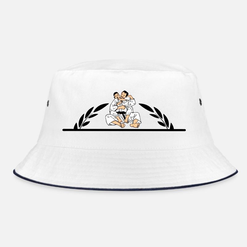 Judo Jiujitsu Halsklemme mit halbem Lorbeerkranz Bucket Hat