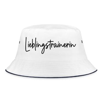 Lieblingstrainerin Trainerin - Bucket Hat - Weiß/Navy - Vorne