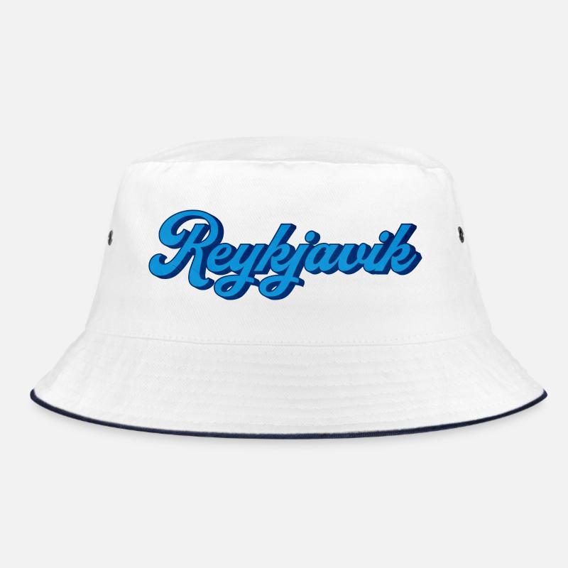 Reykjavik Blau Script Logo Bucket Hat