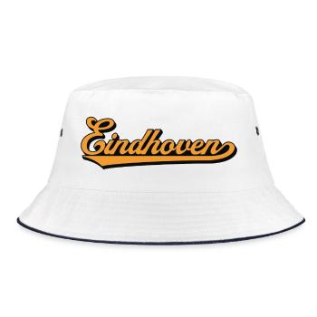 Eindhoven Retro Script - Bucket Hat - white/navy - Front