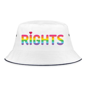 Mois de la fierté LGBTQ - Les droits LGBTQ sont des droits de la personne - Bob - blanc/marine - Devant