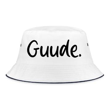 Guude - Bucket Hat - Weiß/Navy - Vorne