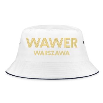 WAWER Warszawa Warsaw Warschau - Bucket Hat - Weiß/Navy - Vorne
